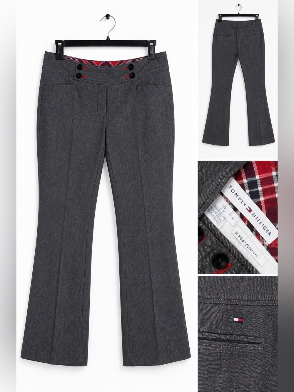 Tommy Hilfiger Women’s Gray Stretch Bootcut Dress Pants Size 6